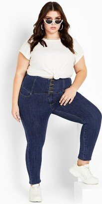 | Women's Plus Size Jean H Grace Crst - Dark Denim - 16W