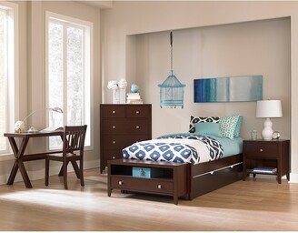 Pulse Twin Platform Bed with Trundle, Chocolate