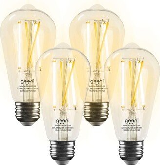 Geeni Lux Edison ST21 (ST64) Edison WiFi Led Smart Bulb, 2700K-6500K 8W, E26 Base, Dimmable, Tunable White Light, Compatible with Alexa & Google Home,