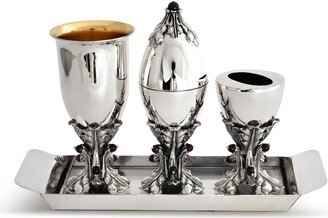 One-Of-A-Kind Jewish Wedding Gift Made Of 925 Sterling Silver Havdallah Set - Shabbat Judaica