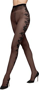 Floral Accent Tights