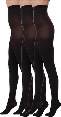 Super Opaque 3 Pair Pack Tights (Black) Hose