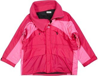 Colour-Block Panelled Parka