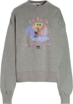 X SpongeBob Graphic Printed Crewneck Sweatshirt