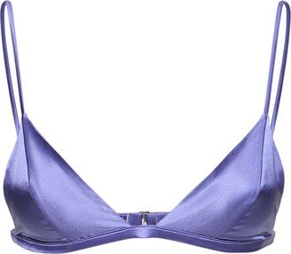 Luxe triangle silk satin bra