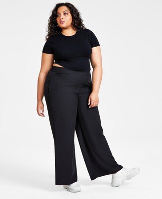 Plus Size High-Rise Wide-Leg Pants, Created for Macy's