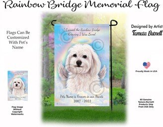 Havanese White - Pet Memorial Garden Flag With Personalization Options