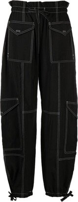 Paperbag-Waist Cargo Trousers