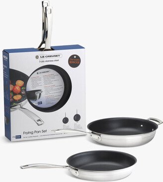 3 Ply Stainless Steel Frying Pan Set 24cm & 28cm