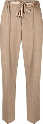 High-Waisted Tailored Trousers-AJ