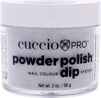 Pro Powder Polish Nail Colour Dip System - Silver with Rainbow Mica by Cuccio Colour for Women - 1.6 oz Nail Powder