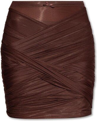 Draped Mini Skirt