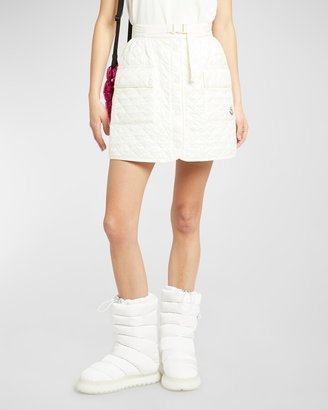 Quilted Cargo Mini Skirt