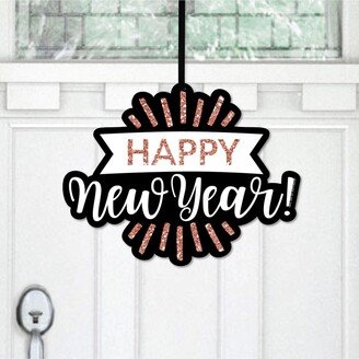 Big Dot Of Happiness Rose Gold Happy New Year - Hanging Porch Outdoor Front Door Decor - 1 Pc Sign