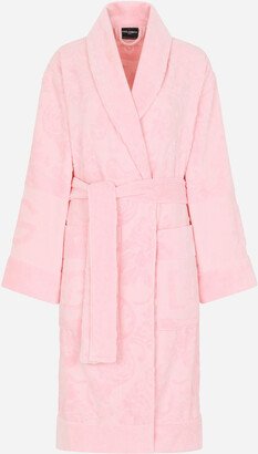 Bath Robe in Terry Cotton Jacquard-AC