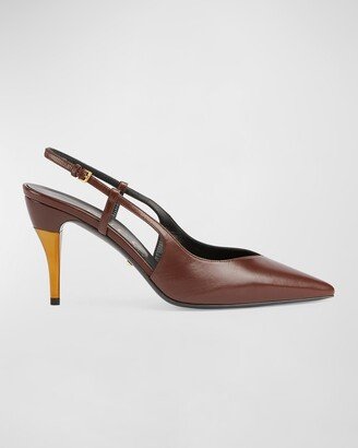 Priscilla Leather Slingback Pumps