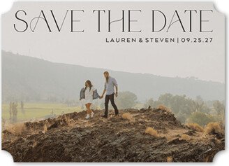 Save The Date Cards: Precise Date Save The Date, White, 5X7, Matte, Signature Smooth Cardstock, Ticket