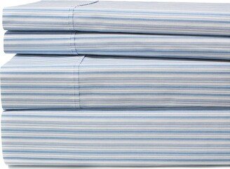 200Tc Percale Shirt Stripe Sheet Set