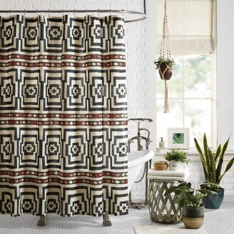 Hypnotic Shower Curtain Black - Jungalow by Justina Blakeney