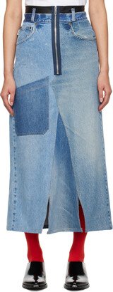 Carter Young SSENSE Exclusive Blue Denim Maxi Skirt