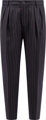 Pinstriped Pleated Pants