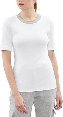 Elbow Sleeve Ribbed Tee