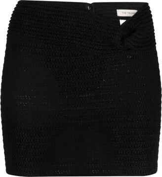 The Mannei Kaukaz knot-detail knitted miniskirt