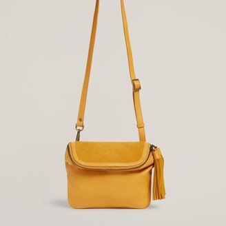 Convalore Convertible Fringe Belt Bag in Saffron