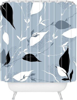 Iveta Abolina Scandi Ice Shower Curtain Blue