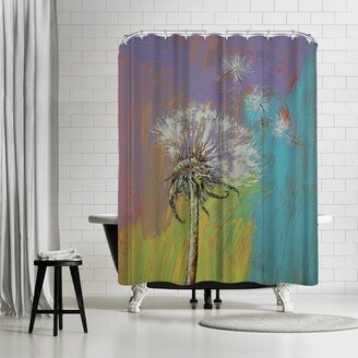 71 x 74 Shower Curtain, Dandelion by Michael Creese