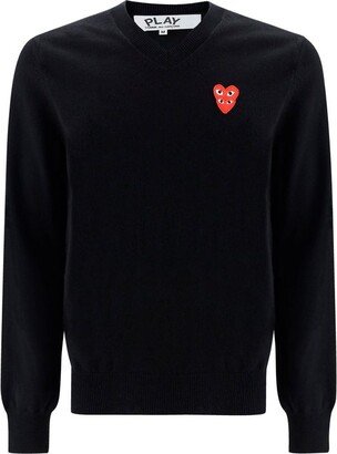 V-Neck Knit Jumper-AT