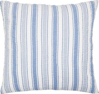 carol & frank Garrett Euro Sham Blue & White Striped