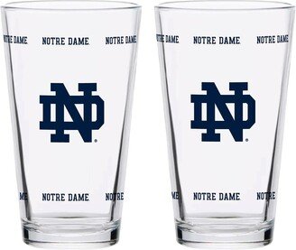 Notre Dame Fighting Irish Two-Pack Knockout 16 Oz Pint Glass Set
