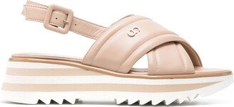 Leather Platform Sandals-AF