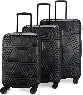 3-Piece Patterned Spinner Suitcase Set