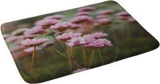 Hello Twiggs Pale Flowers Bath Mat Green