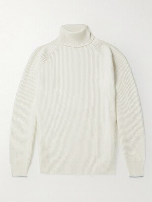 Ribbed Cashmere Rollneck Sweater