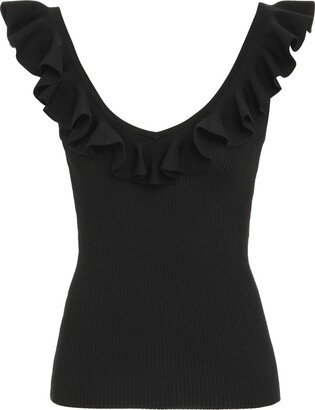 Devi V-Neck Frill Tank