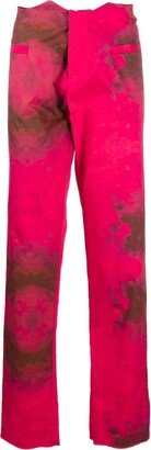 Tie-Dye Straight-Leg Trousers-AB