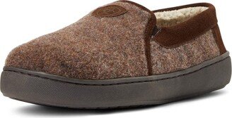 Men's Lincoln Wool & Suede Warm Soft Comfortable Indoor Outdoor Slippers with Sherpa Lining & TPR Soles