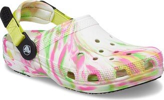 Classic Adjustable Slip Resistant Clog (Electric Pink/Multi Marbled) Shoes