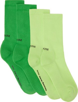 SOCKSSS Two-Pack Green Socks