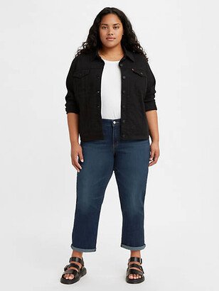 Boyfriend Women's Jeans (Plus Size) - Cobalt