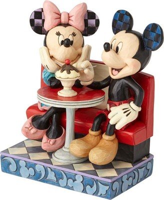 Jim Shore Mickey Minnie At Soda Shop Figurine