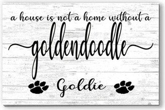 Custom A House Is Not Home Without A Dog Sign - Choose Your Breed & Personalized Name Ships Same Day Free 2nd Air Shipping