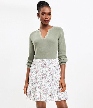 Petite Floral Flounce Skirt-AA