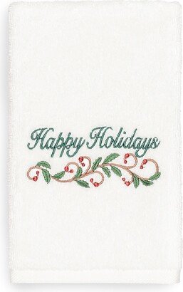 Turkish Cotton Happy Holidays Hand Towel