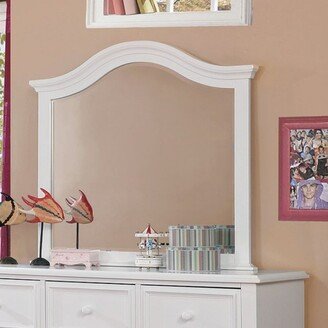 Traditional Design Frame Mirror, White - clear - A