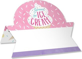 Big Dot Of Happiness Scoop Up The Fun - Ice Cream Sprinkles Party Buffet Table Name Place Cards 24 Ct