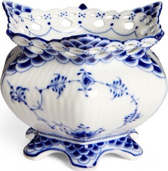 Blue Fluted Full Lace Sugar Bowl